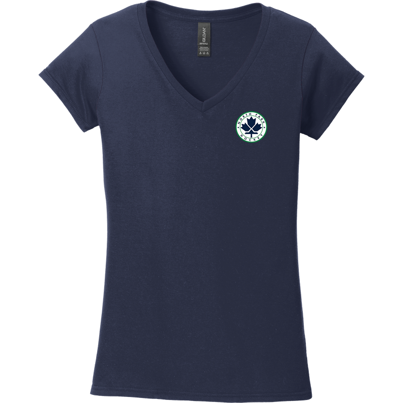 North Park Hockey Softstyle Ladies Fit V-Neck T-Shirt