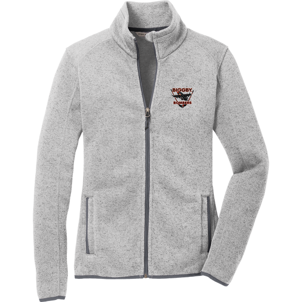 Biggby Bombers Ladies Sweater Fleece Jacket