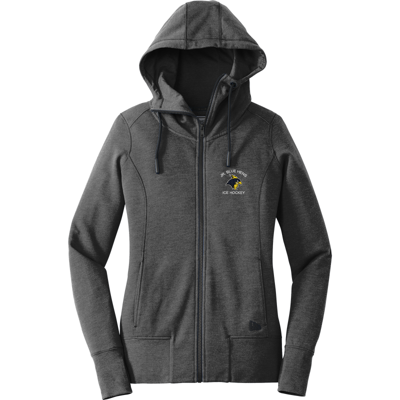 Delaware Jr. Blue Hens New Era Ladies Tri-Blend Fleece Full-Zip Hoodie