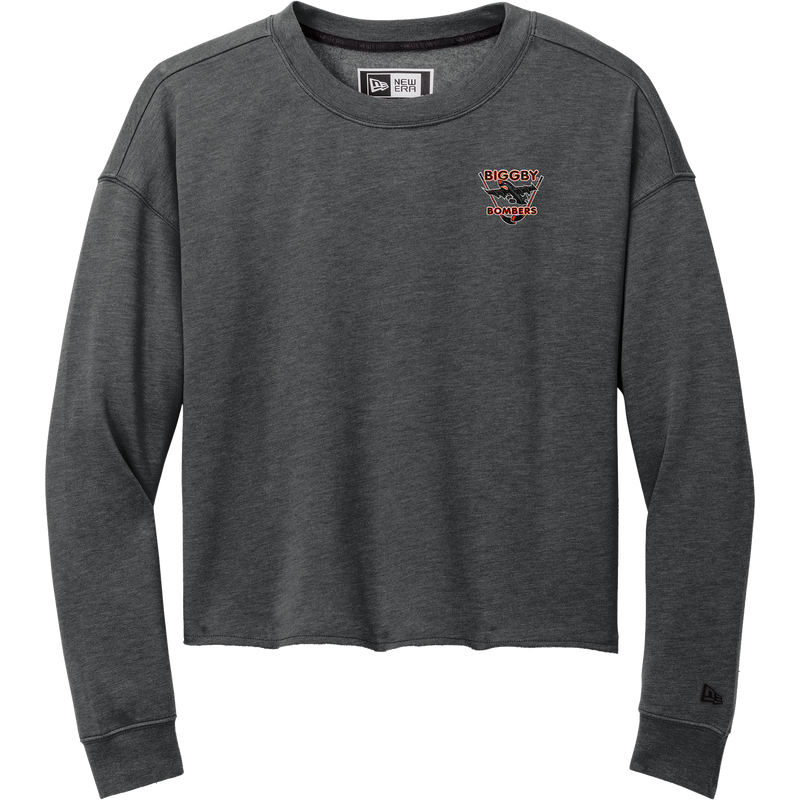 Biggby Bombers New Era Ladies Tri-Blend Fleece Crop Crew