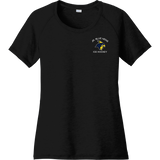 Delaware Jr. Blue Hens Ladies PosiCharge Tri-Blend Wicking Scoop Neck Raglan Tee