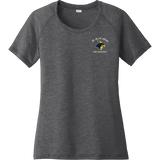 Delaware Jr. Blue Hens Ladies PosiCharge Tri-Blend Wicking Scoop Neck Raglan Tee