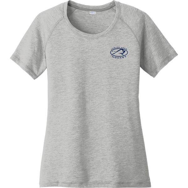 Jr. Herd Ladies PosiCharge Tri-Blend Wicking Scoop Neck Raglan Tee