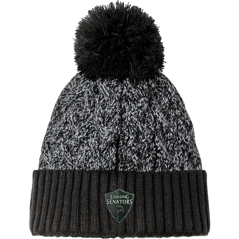 Lansing Senators New Era Marled Knit Pom Beanie