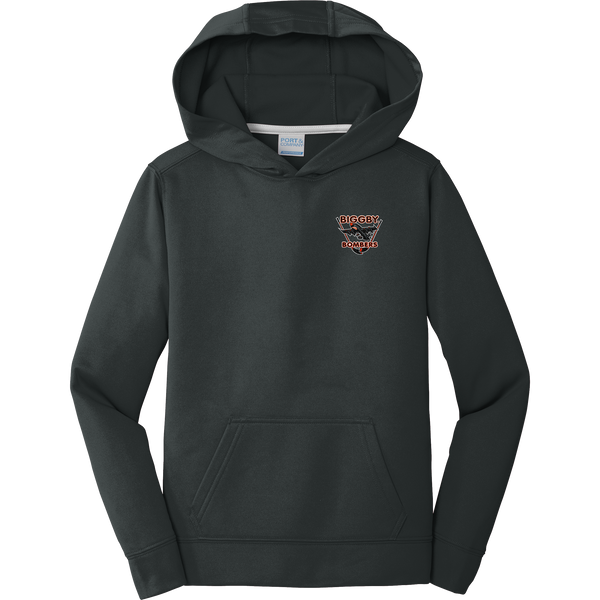 Biggby Bombers Youth Performance Fleece Pullover Hooded Sweatshirt