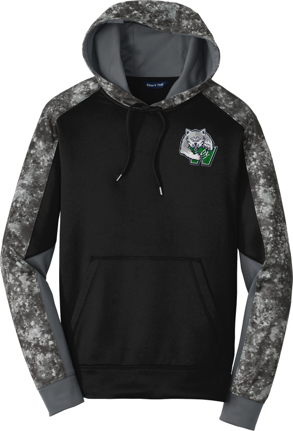 Woodbridge Wolfpack Sport-Wick Mineral Freeze Fleece Colorblock Hooded Pullover