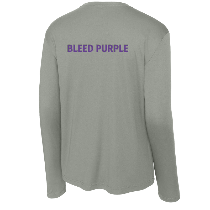 Curry College (Bleed Purple CC) Youth Long Sleeve PosiCharge Competitor Tee